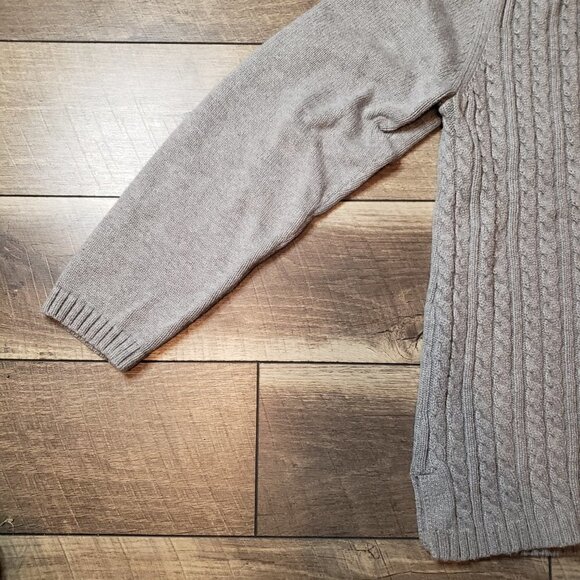 Karen Scott Cable Knit Henley Layered Look Sweater - Picture 3 of 7